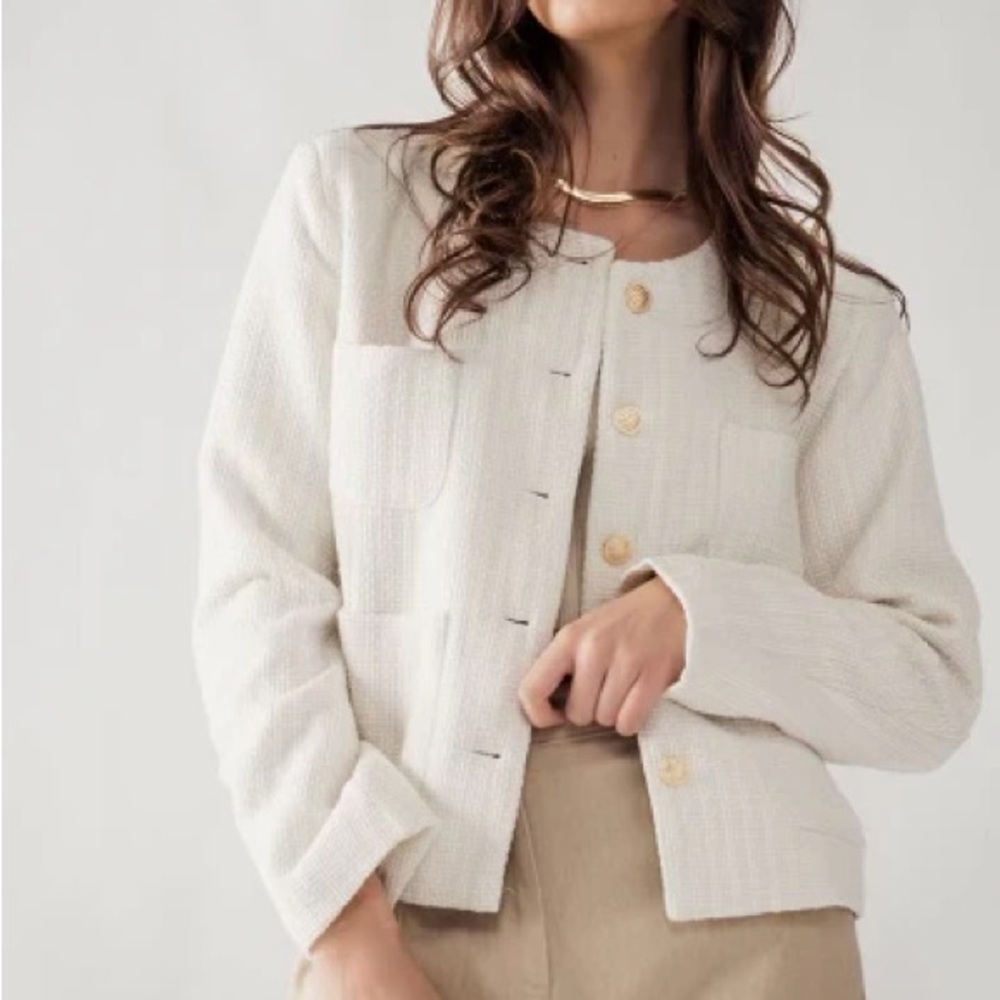 NWT Ivory Tweed Jacket